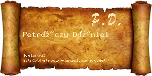 Petróczy Dániel névjegykártya